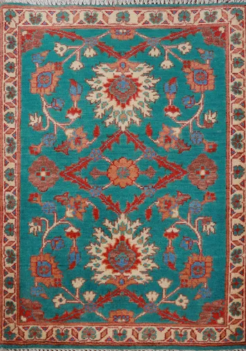 Traditional Wool Kazak Oriental Foyer Rug 2x3