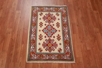 Wool Geometric Kazak Oriental Accent Rug 2x3