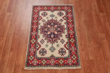Traditional Wool Kazak Oriental Foyer Rug 2x3
