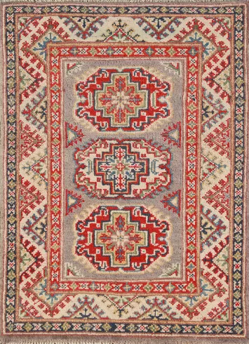 Handmade Wool Kazak Oriental Accent Rug 2x3