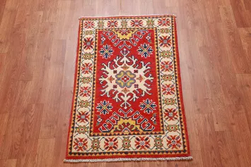 Traditional Wool Kazak Oriental Foyer Rug 2x3