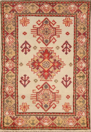 Traditional Wool Kazak Oriental Foyer Rug 2x3