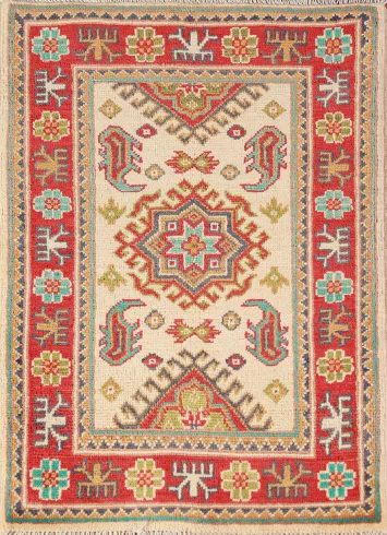 Handmade Wool Kazak Oriental Accent Rug 2x3