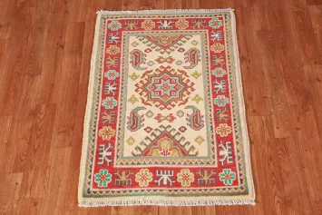 Handmade Wool Kazak Oriental Accent Rug 2x3