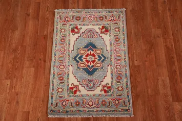 Traditional Wool Kazak Oriental Foyer Rug 2x3