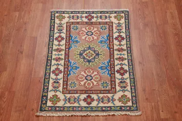 Wool Geometric Kazak Oriental Accent Rug 2x3