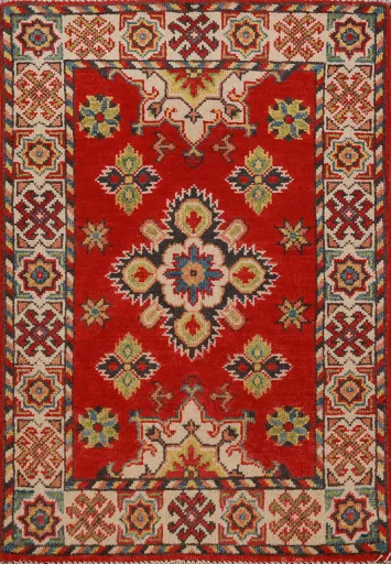 Handmade Wool Kazak Oriental Accent Rug 2x3