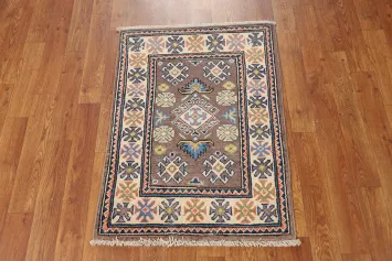 Traditional Wool Kazak Oriental Foyer Rug 2x3