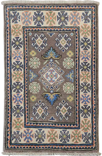 Traditional Wool Kazak Oriental Foyer Rug 2x3