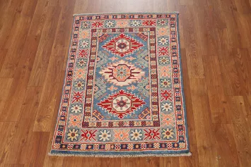 Traditional Wool Kazak Oriental Foyer Rug 2x3