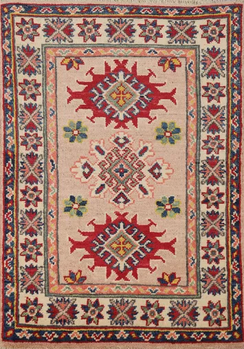 Wool Geometric Kazak Oriental Accent Rug 2x3