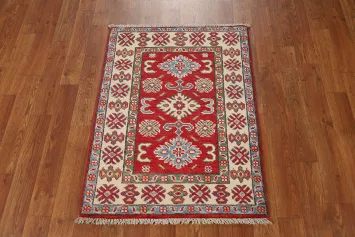 Traditional Wool Kazak Oriental Foyer Rug 2x3
