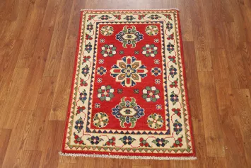 Traditional Wool Kazak Oriental Foyer Rug 2x3
