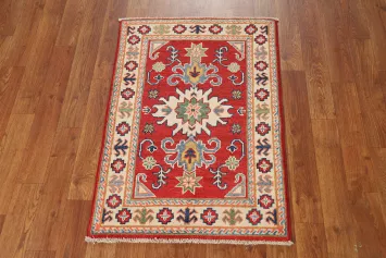 Traditional Wool Kazak Oriental Foyer Rug 2x3