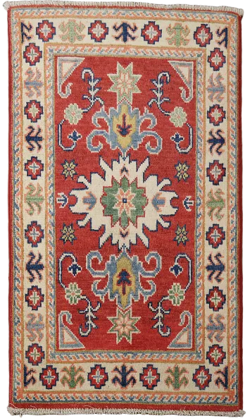 Traditional Wool Kazak Oriental Foyer Rug 2x3