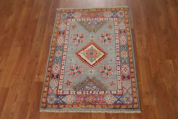 Traditional Wool Kazak Oriental Foyer Rug 2x3