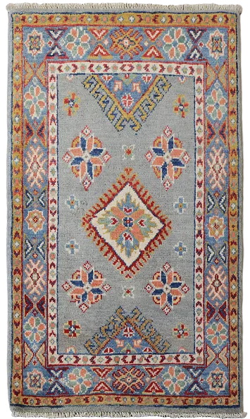 Traditional Wool Kazak Oriental Foyer Rug 2x3