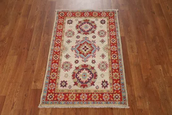 Wool Geometric Kazak Oriental Accent Rug 2x3