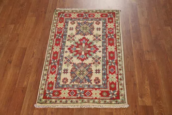 Traditional Wool Kazak Oriental Foyer Rug 2x3