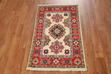 Traditional Wool Kazak Oriental Foyer Rug 2x3