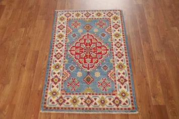 Traditional Blue Kazak Oriental Foyer Rug 2x3