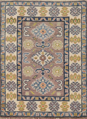 Traditional Wool Kazak Oriental Foyer Rug 2x3