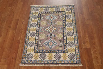 Traditional Wool Kazak Oriental Foyer Rug 2x3