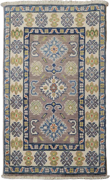 Traditional Wool Kazak Oriental Foyer Rug 2x3