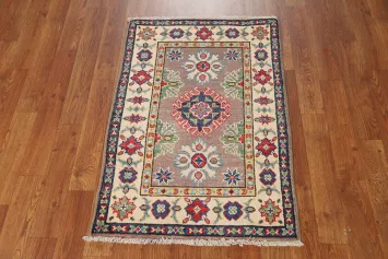 Traditional Wool Kazak Oriental Foyer Rug 2x3