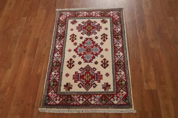 Traditional Wool Kazak Oriental Foyer Rug 2x3