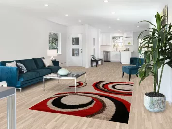 Contemporary Plush Shaggy Oriental Area Rug 5x8