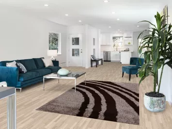 Modern Plush Shaggy Oriental Area Rug 5x8