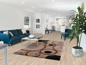 Modern Plush Shaggy Oriental Area Rug 5x8