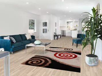 Tribal Plush Shaggy Oriental Area Rug 5x8