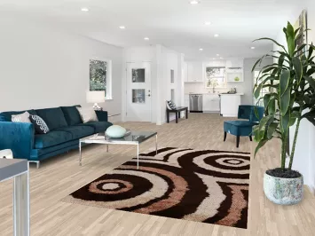 Contemporary Shaggy Oriental Area Rug 5x8