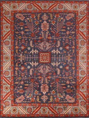 Handmade Blue Oushak Indian Area Rug 8x10