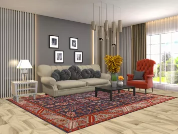 Handmade Blue Oushak Indian Area Rug 8x10