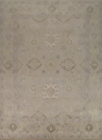 Earth Tone Wool Oushak Indian Area Rug 8x10