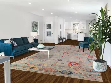 All-Over Gray Oushak Indian Large Rug 8x16