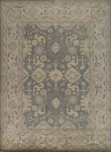 Handmade Gray Oushak Indian Area Rug 8x10