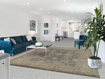 Handmade Gray Oushak Indian Area Rug 8x10