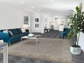 Handmade Gray Oushak Indian Area Rug 8x10