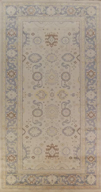 Earth Tone Wool Oushak Indian Large Rug 8x16