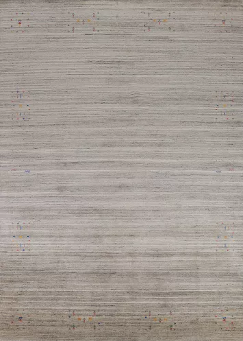 Striped Wool Gabbeh Indian Area Rug 9x12