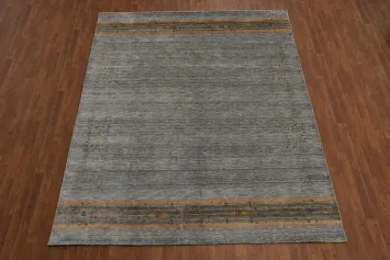 Silk Gabbeh Indian Area Rug 8x10