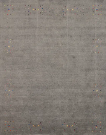 Gray Wool Gabbeh Indian Area Rug 8x10
