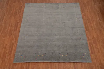 Gray Wool Gabbeh Indian Area Rug 8x10