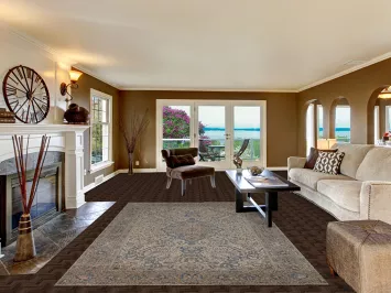 Vintage Floral Tabriz Persian Area Rug 6x10