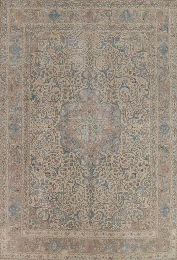 Floral Wool Tabriz Persian Area Rug 10x13