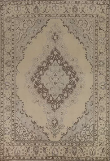 Vintage Wool Tabriz Persian Area Rug 10x13